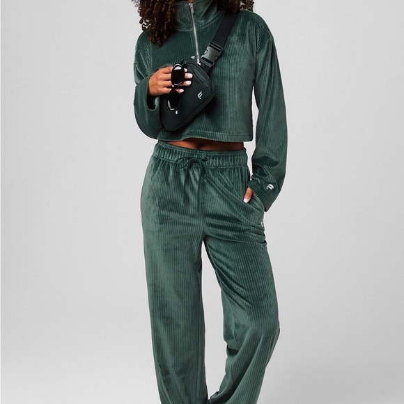 Fabletics Plush Rib Half Zip Sweatshirt - Picture 2 of 6